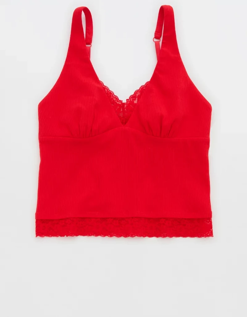 Superchill Cotton Rib Vintage Lace Tank Top