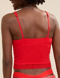 Superchill Cotton Rib Vintage Lace Tank Top