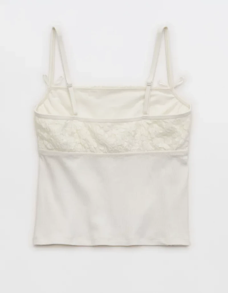 Superchill Cotton Rib Festival Lace Tank Top