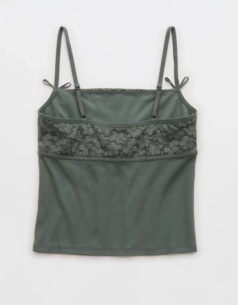 Superchill Cotton Rib Festival Lace Tank Top