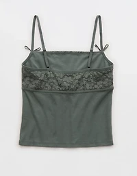 Superchill Cotton Rib Festival Lace Tank Top