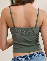 Superchill Cotton Rib Festival Lace Tank Top