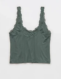 Superchill Modal Rib Lace Trim Tank Top