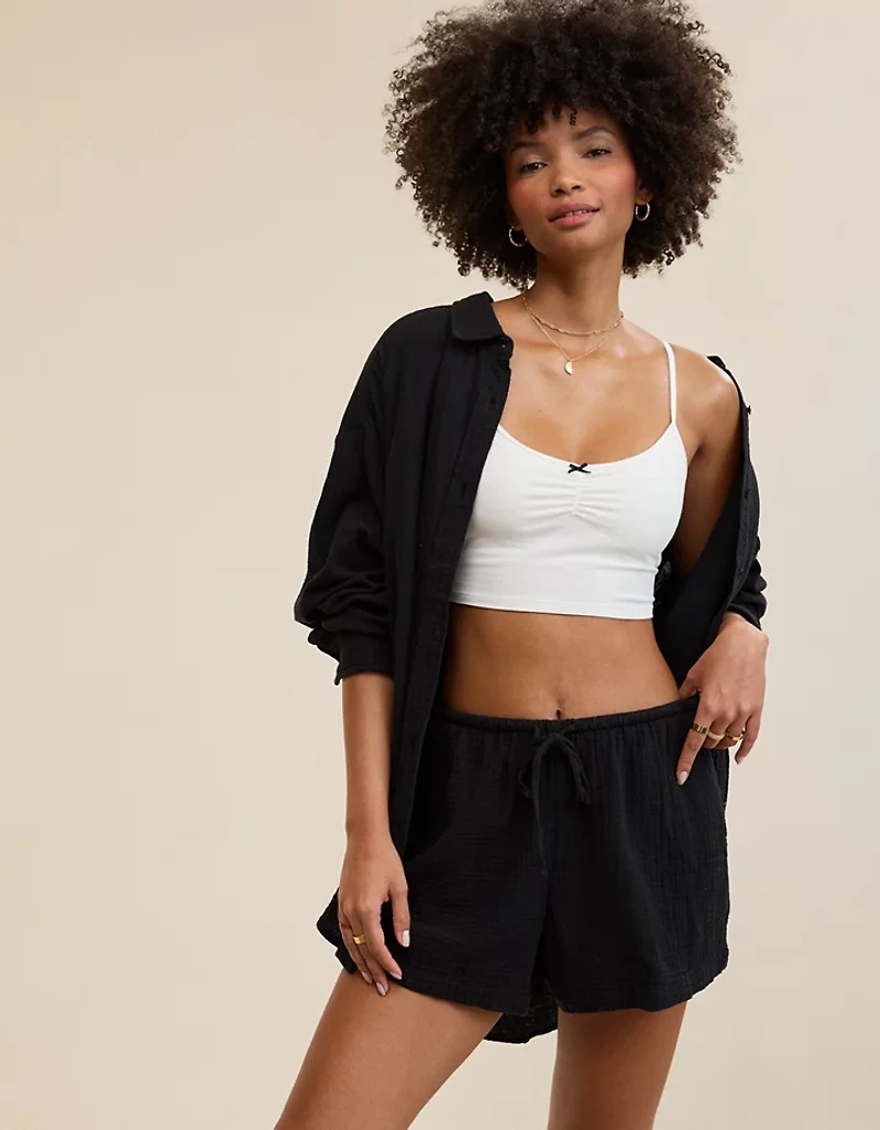 Superchill Cotton Ruched Bra Top