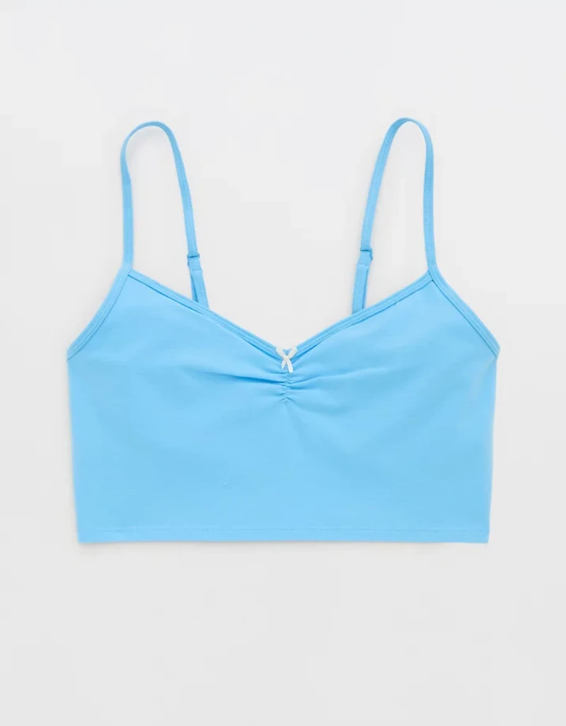 Superchill Cotton Ruched Bra Top
