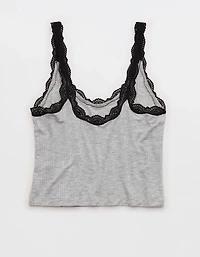 Superchill Modal Rib Lace Trim Tank Top