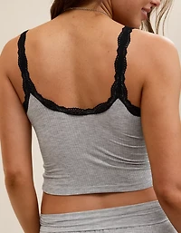 Superchill Modal Rib Lace Trim Tank Top