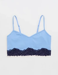 OVERSLEPT by Aerie Real Soft® Ribbed Lace Bra Top