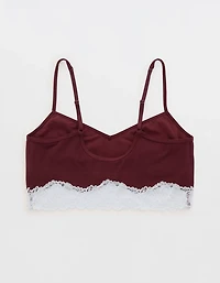 OVERSLEPT by Aerie Real Soft® Ribbed Lace Bra Top
