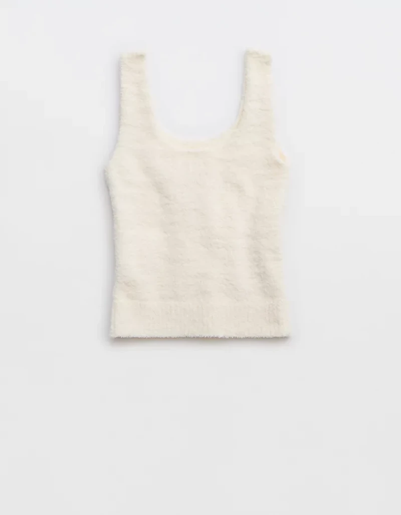 Aerie Marshmallow Cropped Tank Top