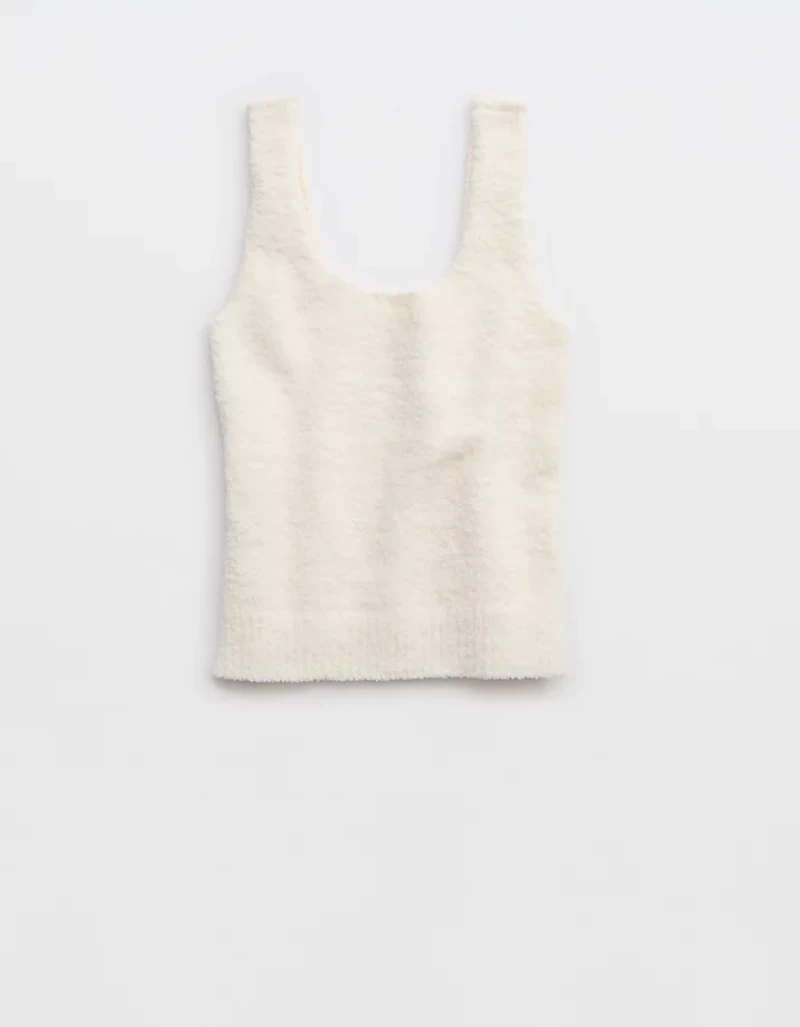 Aerie Marshmallow Cropped Tank Top