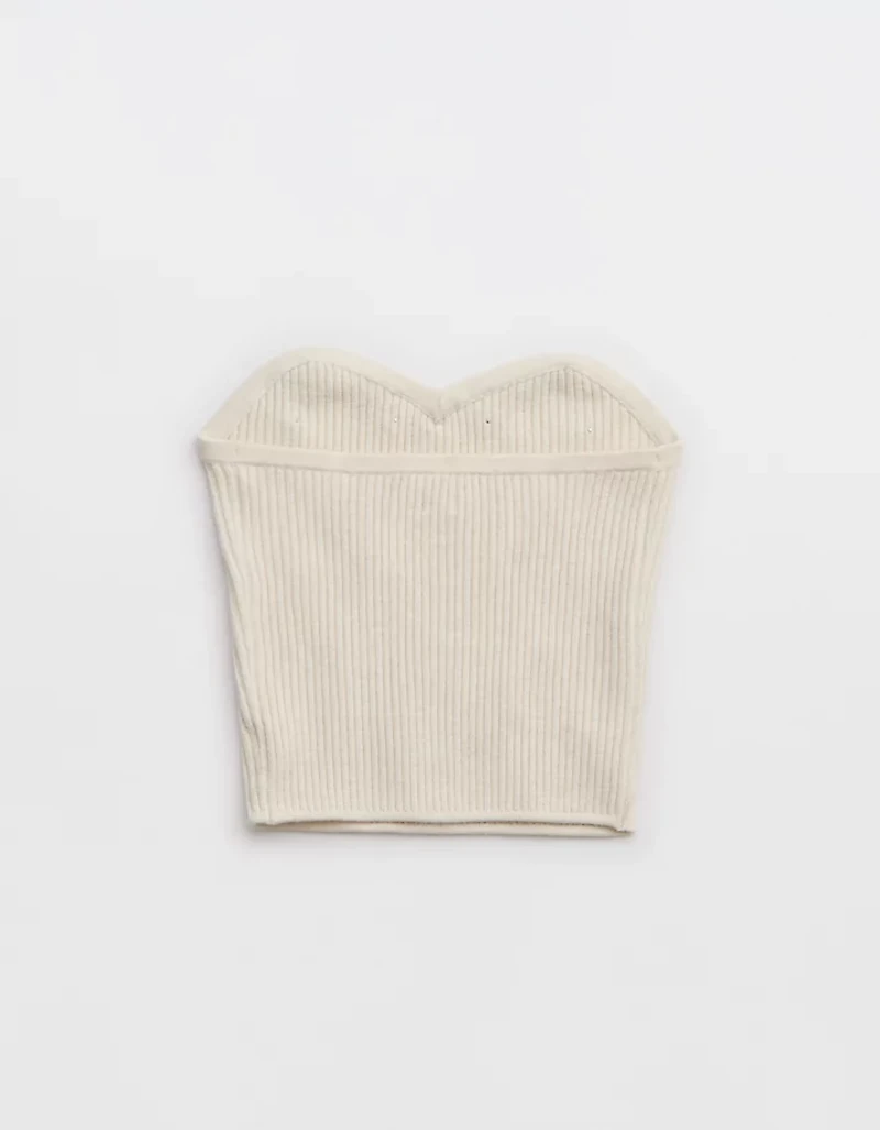 Aerie Pearl Ribbed Sweater Tube Top
