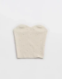 Aerie Pearl Ribbed Sweater Tube Top