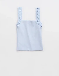 Aerie Crochet Sweater Tank Top