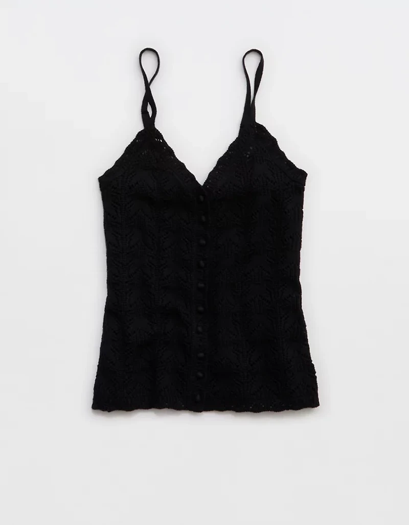 Aerie Sweater Button Front Tank Top