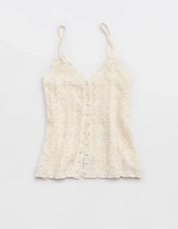 Aerie Sweater Button Front Tank Top