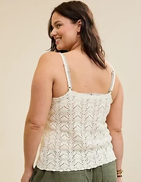 Aerie Sweater Button Front Tank Top