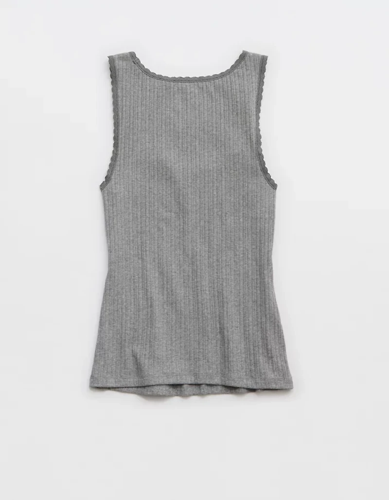 Aerie Ribbed Scoop Neck Tank Top