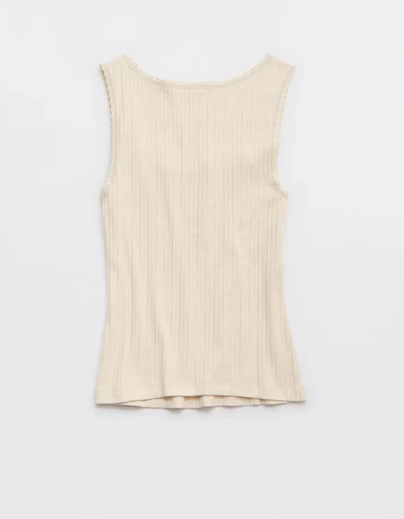 Aerie Ribbed Scoop Neck Tank Top