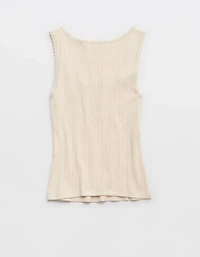 Aerie Ribbed Scoop Neck Tank Top