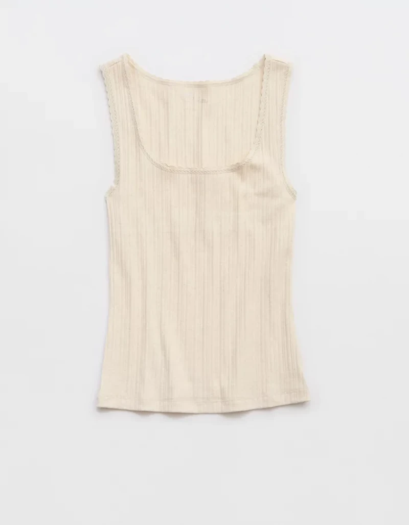 Aerie Ribbed Scoop Neck Tank Top