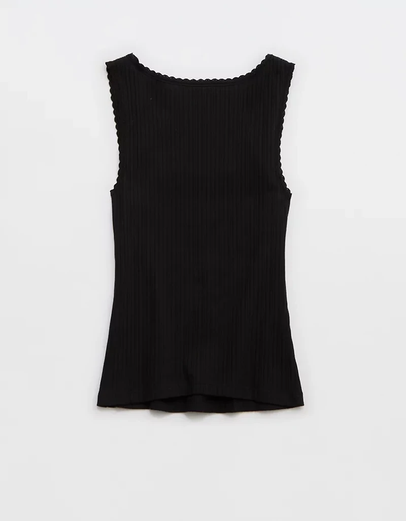 Aerie Ribbed Scoop Neck Tank Top