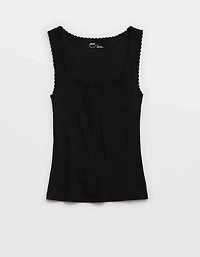 Aerie Ribbed Scoop Neck Tank Top