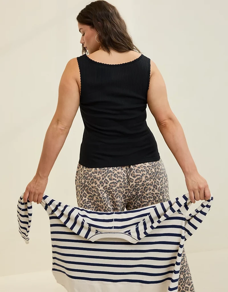 Aerie Ribbed Scoop Neck Tank Top