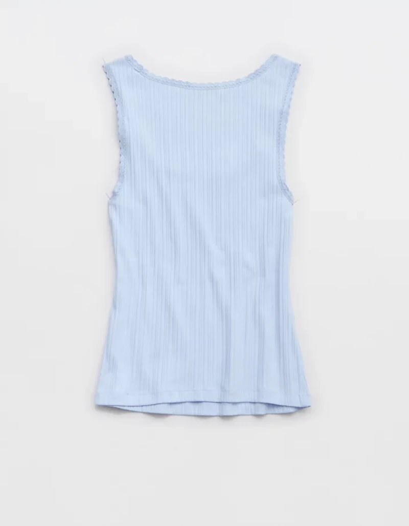 Aerie Ribbed Scoop Neck Tank Top