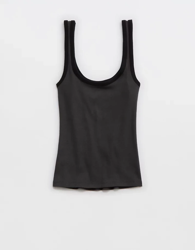 Aerie Double Scoop Neck Tank Top