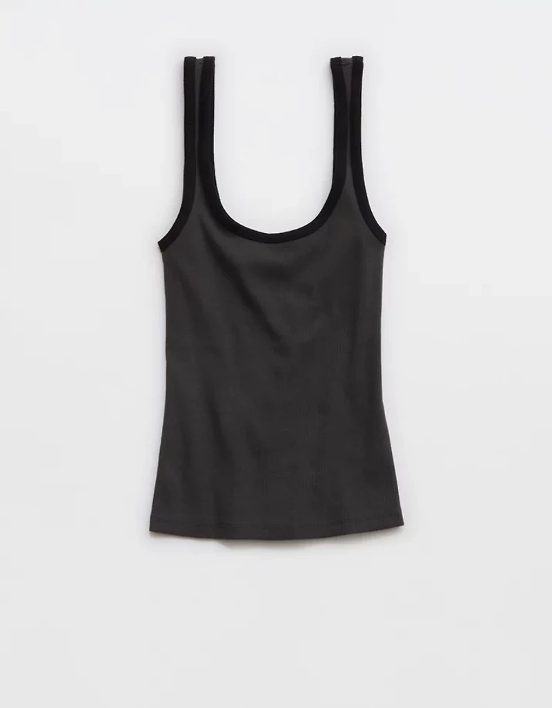 Aerie Double Scoop Neck Tank Top