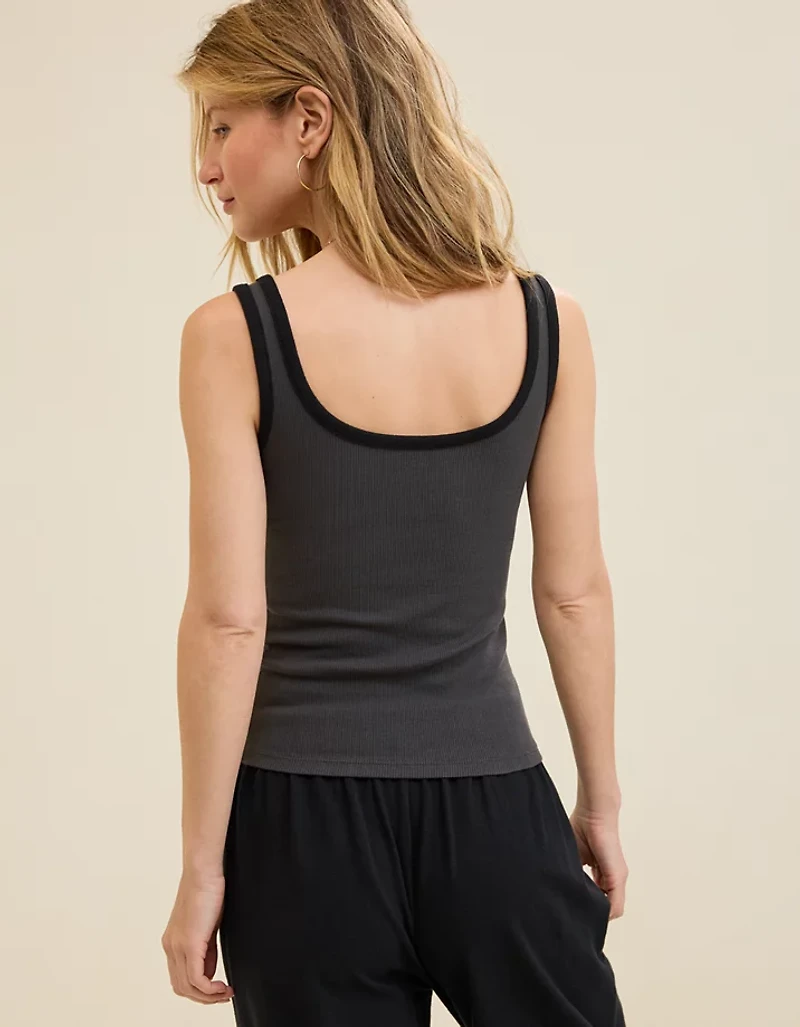 Aerie Double Scoop Neck Tank Top
