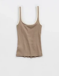 Aerie Double Scoop Neck Tank Top