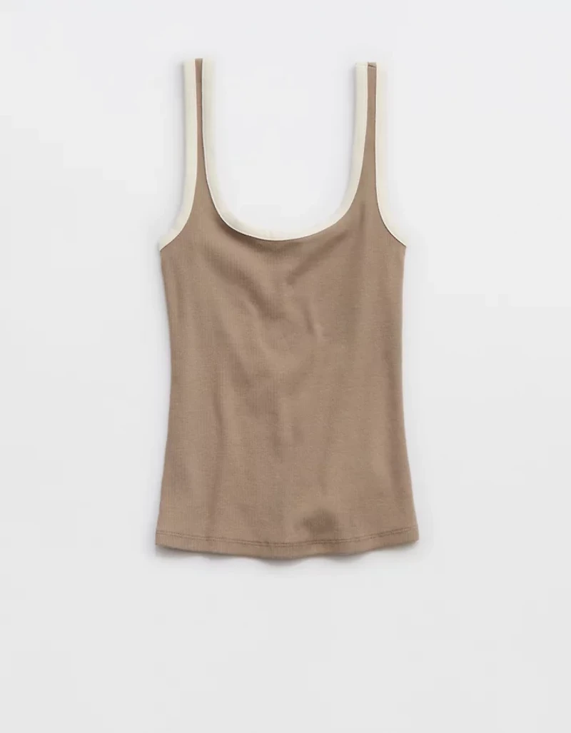 Aerie Double Scoop Neck Tank Top