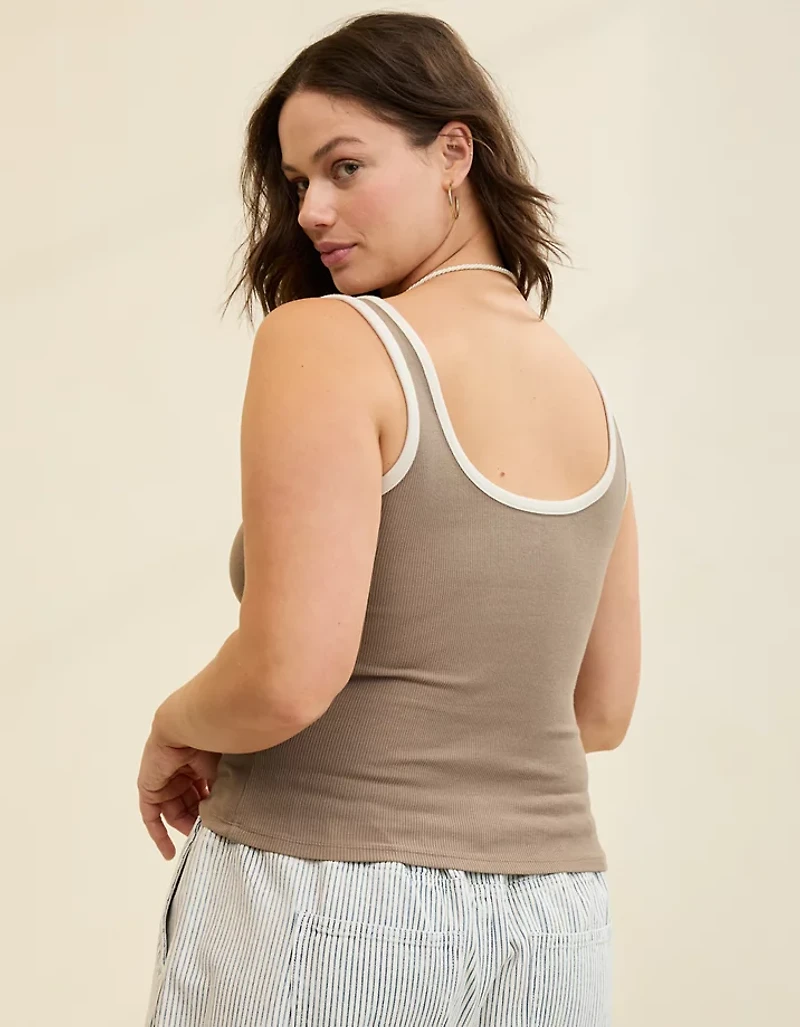 Aerie Double Scoop Neck Tank Top