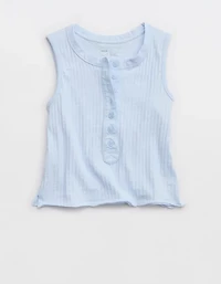 Aerie Shadow Stripe Henley Tank Top