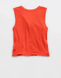 Aerie Shadow Stripe Henley Tank Top