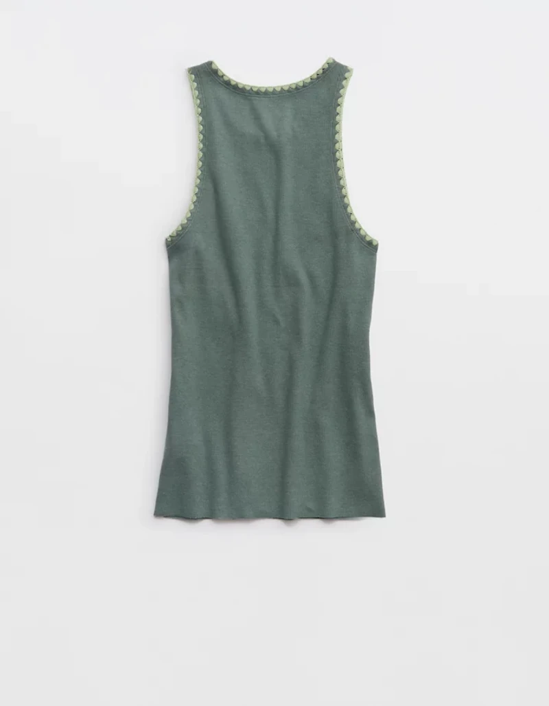 Aerie High Neck Tank Top