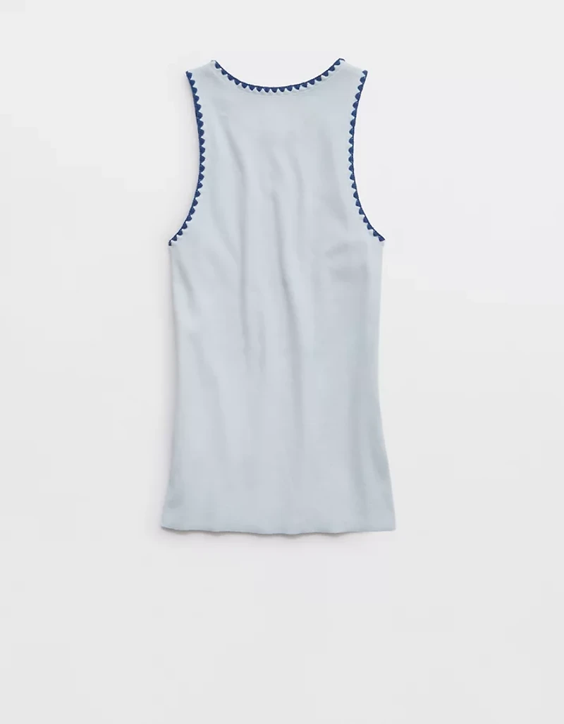Aerie High Neck Tank Top