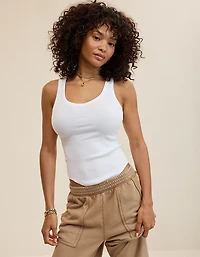 Aerie V-Neck Ribbed Tank Top