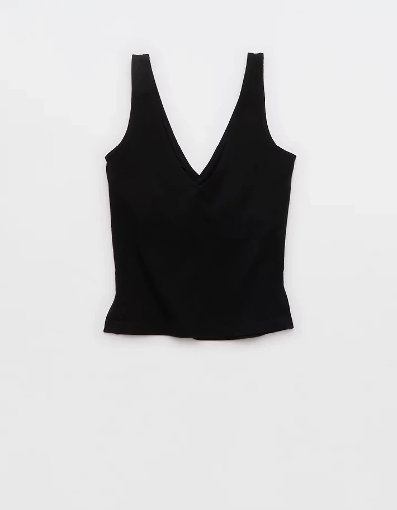 Aerie Double V-Neck Braless Tank Top