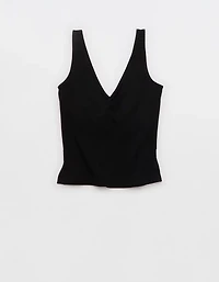 Aerie Double V-Neck Braless Tank Top