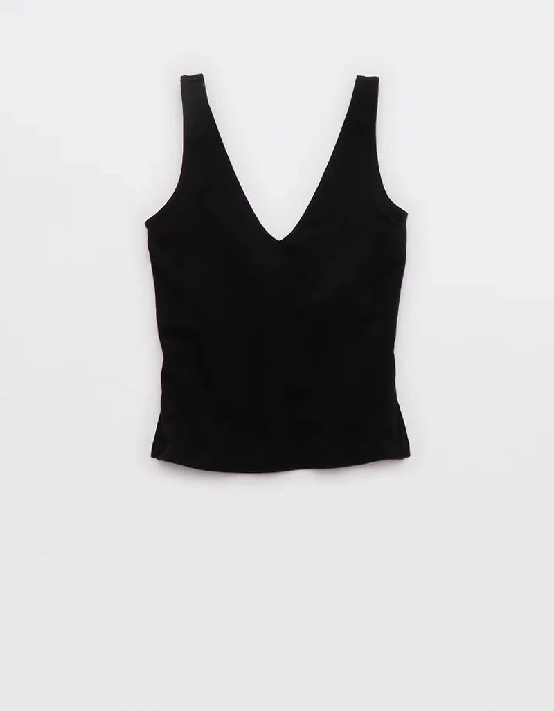 Aerie Double V-Neck Braless Tank Top