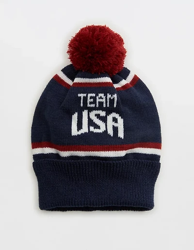 OFFLINE By Aerie Team USA Collection Knit Pom Beanie