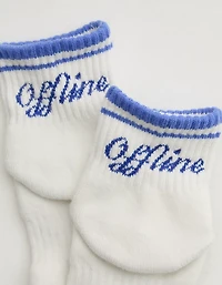 OFFLINE By Aerie Mesh Short Crew Sock