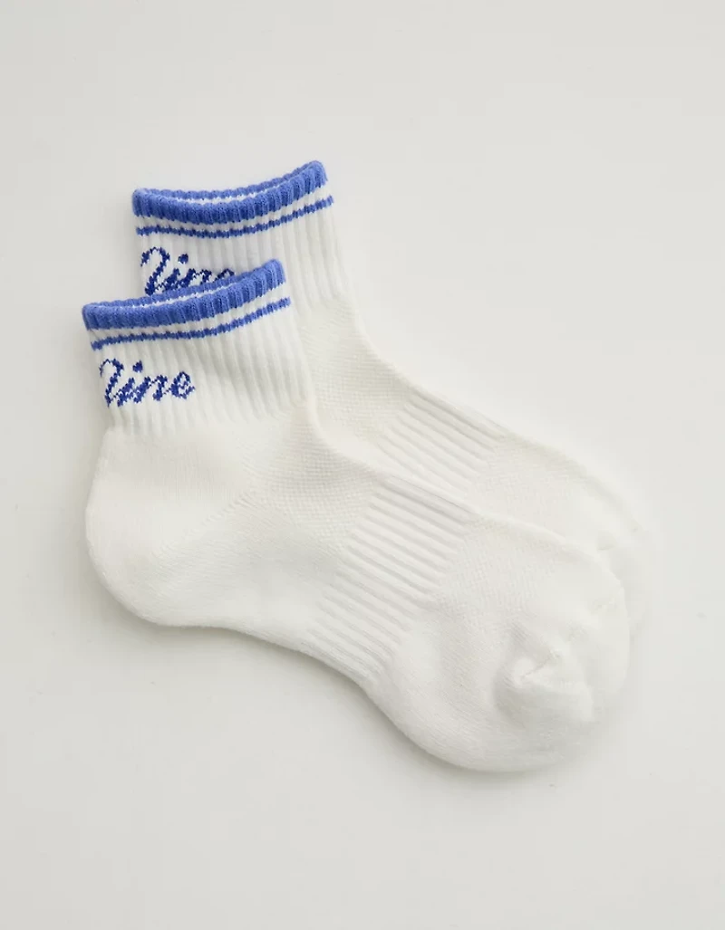 OFFLINE By Aerie Mesh Short Crew Sock