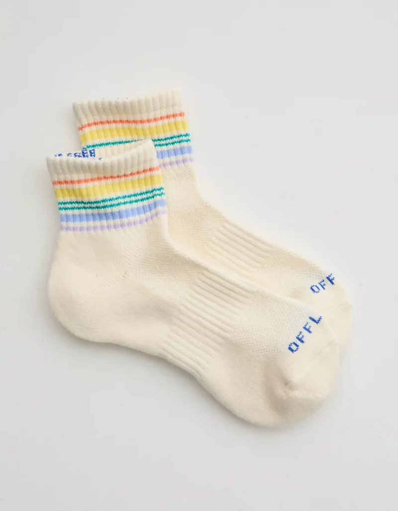 OFFLINE By Aerie Mesh Pride Short Crew Sock