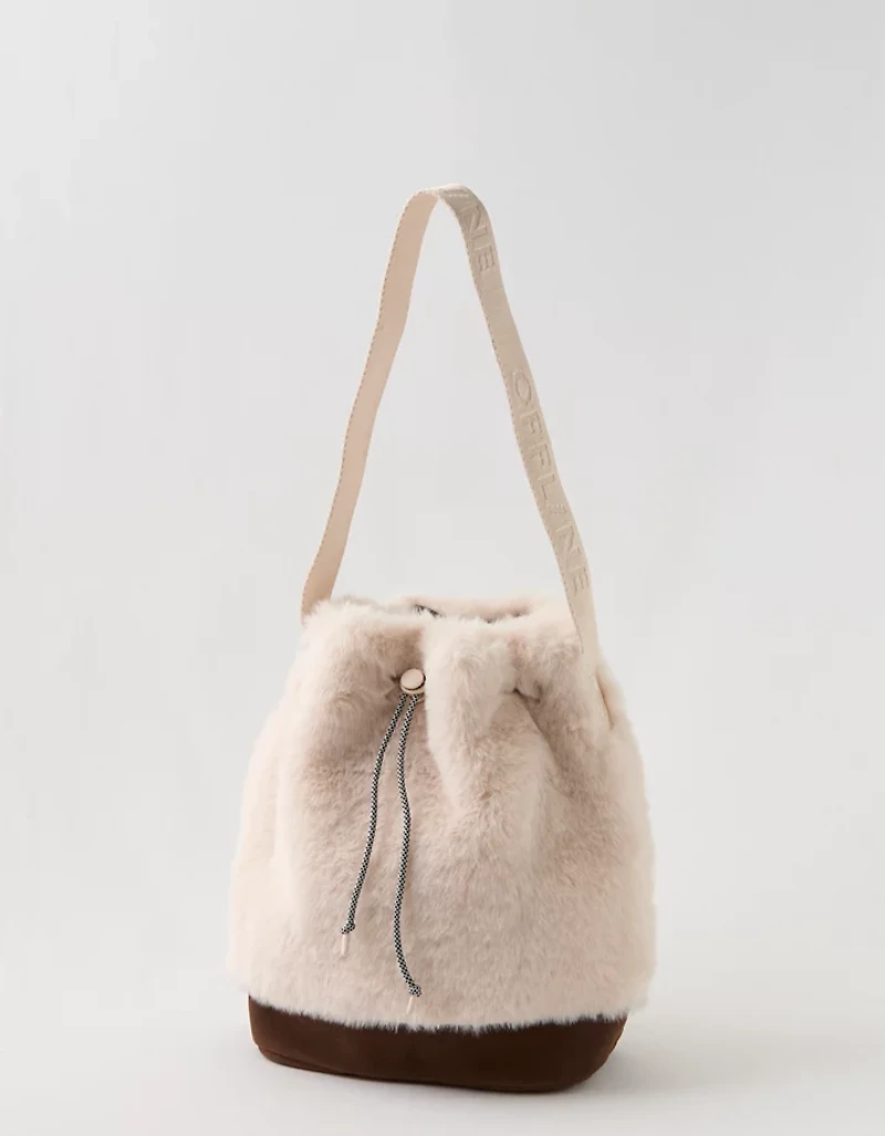 OFFLINE By Aerie Fur Bucket Bag