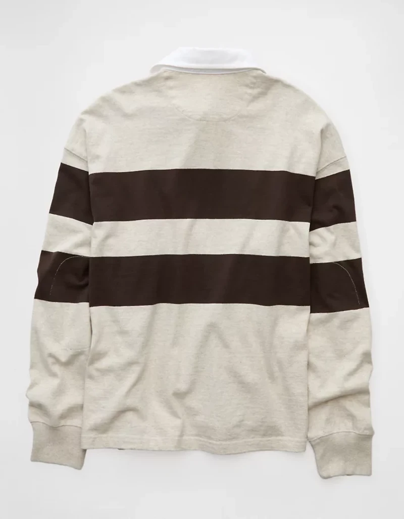 AE Long Sleeve Boxy Rugby Polo Shirt