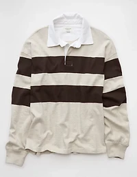 AE Long Sleeve Boxy Rugby Polo Shirt